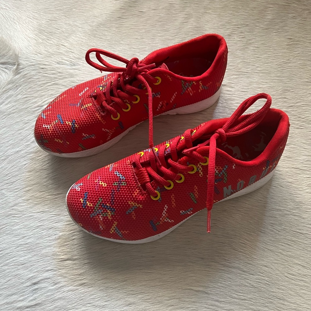 Red women’s NoBull trainers (perfect condition)